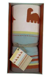 Dino Convoy Knitted Blanket--WEE-WGA5963