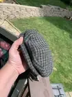 NEW LL Bean Harris Tweed GORE-TEX Wool Houndstooth Newsboy Flat Cap Hat Mens XL
