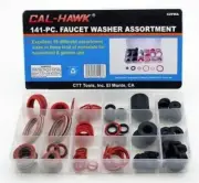 141 pc Rubber Garden Hose Faucet Sink Plumbing Washer Seal Ring Assortment Set K