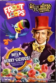 Froot Loops Willy Wonka & The Chocolate Factory Sealed Cereal Box