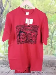 Supreme Mens Red Faces Print Tee Large 100% Cotton New