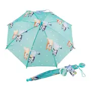 Green Bluey Umbrella w/ Clamshell Handle for Kids Age 3-7