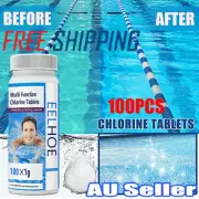 Multifunctional White Chlorine Tablets For-Hot Tub Swimming Pool Spa Clean AT