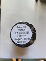 4.33"x984' Z110301037W Resin Enhanced Wax Barcode Ribbon f/ Zebra Printers 6 CT