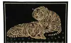 3'x2' black marble table top lion coffee center inlay malachite wall panel decor