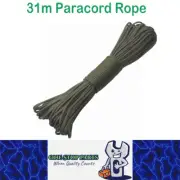 31m ArmyGreen 650lb 9 Core Paracord Rope 4mm Parachute Cord Outdoor Camping Rope