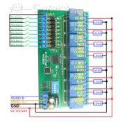 DC 12V 24V 8 CH DIN35 C45 DIN Rail Box UART RS485 Relay Module Modbus RTU Switch