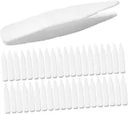 Healeved 100pcs Mini Plastic Tweezers Clip Beauty Makeup Tool Hair Removal Tweezers For Double Eyelid Hand Tools White