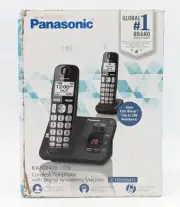 Panasonic Expandable Cordless Phone System 2 Handsets KX-TGE432B - Black