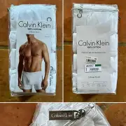 NIP 2018 CALVIN KLEIN Cotton Boxer Briefs 5 Pack sz LARGE White Underwear Sealed