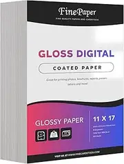 Gloss Digital Paper – Perfect for Color Laser Printing, Design Proposals, Flyers, Brochures | 11 x 17 | Glossy 100lb Text (40lb Bond) | 96 Bright | Acid Free, Coated Finish | 500 Sheets per Pack