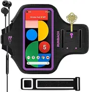 RUNBACH Running Armband for Google Pixel 7 Pro,Sweatproof Running Exercise Case with Card Slot for Pixel 7 Pro (Purple)