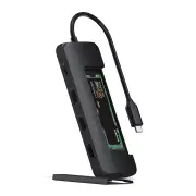 Satechi USB-C Hybrid Multiport Adapter with SSD Enclosure, Black - ST-UCHSEK