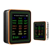 10 in 1 Air Quality Monitor PM2.5 PM10 CO CO2 TVOC HCHO AQI Temperature Humidity & Curve View Tester CO2 Meter 2.8inch D