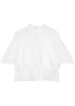 Isabel Marant étoile Katia Ruffled Broderie-anglaise Cotton top - White - 12 12