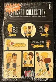 Vintage 1993 MTV BEAVIS AND BUTT-HEAD STICKER SET Factory-Sealed MIP - UNOPENED!
