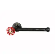 Retro Industrial Toilet Paper Roll Holder Pipe Shelf Floating Holder Bathroom Wall Mounted