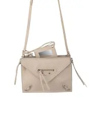 Balenciaga Papier Triple XS Zip Around Tapioca Beige Leather Bag