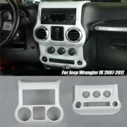 White Center Console Control Switch Panel Cover Trim for Jeep Wrangler JK 11-18 (for: Jeep)