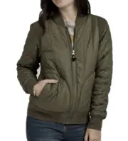 PRANA Diva Slate Olive Green Sherpa Lined Varsity Jacket NEW Womens Sz S Small