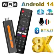 8K Dual WiFi 6 TV Stick Android 14 5G Smart TV Box 2G+16G Streaming Media Player