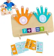 Math Manipulatives Learning Board,Wood Blocks for Children Math Numbers Counting | Develops Hand-Eye Coordination and Fine Motor Skills Game for Boys, Girls