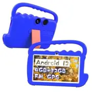 Kids Tablet, 7inch 4 GB RAM | Android 12 | 32GB ROM |tooth, IPS Screen, Blue