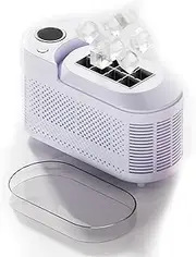 Mini Countertop Ice Maker with 12V Car Adapter - Fast 10-Minute Ice, Detachable Basket, 8 Cubes per Cycle, Camping/Office Desk Compatible(Purple)