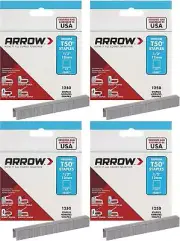 Arrow Fastener T50 Staples 3/8 in W x 1/2 in L 18 Ga Heavy Duty 1250 Pack