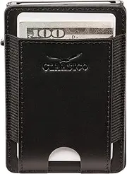 [Claasico] MagSafe Wallet for Men | RFID Blocking Slim Leather Card Holder with Pop-Up Mechanism | Ultra-Thin, Magnetic Design, Front Pocket Wallet, Compatible with MagSafe iPhone Models, Black,