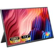 17.3" 1920x1080 Full HD Gaming Monitor Laptop Monitor USB-C HDMI for PS4/5 Xbox