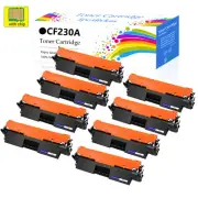 8PK BLACK CF230A 30A Toner Replacement for HP 30A LaserJet M203d Pro MFP M227fdn