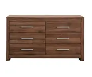 Jason Lowboy Dresser Spacious Storage Cabinet Walnut