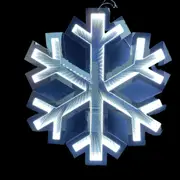Infinity LED Mirror Light Hanging Snowflake Large White 60cm