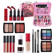 Make Up Kits for Girls - Large Capacity Cosmetic Set with Reusable Case Make Up Kit | Dress-Up Accessories with Eyeshadow Waterproof Makeup Palettes for Beginner