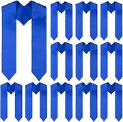 [MoDooris] 70 Inch Graduation Stoles 2024 Unisex Adult Graduation Sash Plain Grad Stole Graduate Honor Stole, Blue, Large