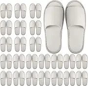 24 Pairs Spa Disposable Slippers Non Slip Open Toe Slippers for Women Men Guests Hotels Home Party Housewarming
