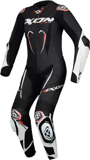 Ixon Vortex 3 Ladies 1-Piece Motorcycle Leather Suit, black-white, Size S for Women Black White