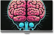 [VFMKT] Slim Metal Business Card Holder Portable Business Card Case Pocket Name Card Holder Brain Exercise Wallet for Men Women Office Travel