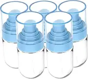 PENIKOKO 5pcs Portable Fine Spray Bottle for Cosmetics Refillable Travel Atomizer Leak Design for Makeup and Hydration The Go Nordic Blue
