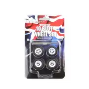 DDA 1:24 Scale 10 Slot White Wheels Tyres Axles Holden Ford Models