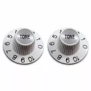 2 Knobs Tone White Witch Hat Silver Reflector for Pots US