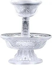 CLISPEED 2pcs Dharma Cup glass offering cup Buddhist Water Container tibetan offering pagan offering bowls tibetan water offering cups Buddhism Supplies set of bowls Crystal glass to heal
