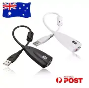 5Hv2 USB 7.1 Headset Adapter Cable Sound Card Headphone Microphone Converter AU