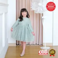 在飛比找蝦皮購物優惠-Nea Cotton MIA DRESS 女童錦緞連衣裙女童