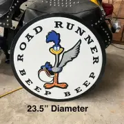 BRAND NEW ORG NOSTALGIC ROAD RUNNER BEEP BEEP ALUMINUM METAL SIGN 23.5" DIAMETER