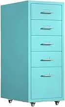 Filing Cabinet 5 Layer Large-Capacity Office File Cabinet Multifunctional Data Organizing Cabinet Thickened Cold-Rolled Steel Chest of Drawers Storage Cabinet File Storage Cabinets(Blue)