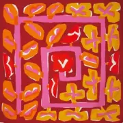 Musubi Furoshiki 100 Masaru Suzuki Aquadrop Recycled FLOWER BED Red 100cm