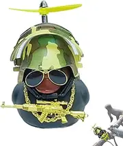 Duck Car Ornament | Car Ornaments Duck with Propeller Hat,Duck Horn, Motorcycle Handlebar Duck, Car Dashboard Decorations, Fits, Scooter, SUV, RV