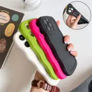 For iPhone 16 15 14 13 Pro Max 12 X 8 7 Plus Wavy Silicone Case Shockproof Cover
